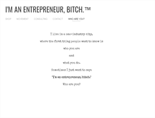 Tablet Screenshot of imanentrepreneurbitch.com